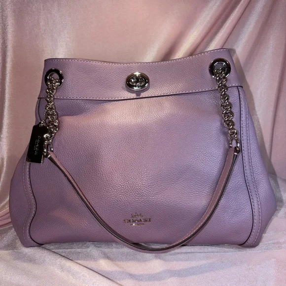 BNWT Authentic Coach Turnlock Edie – Jasmine Powder Pink Style #36855 - Picture 1 of 12